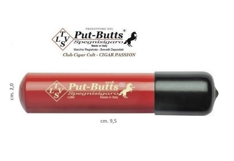 Put-Butts Spegnisigaro  L 080 BASE Singolo Colore  - Rosso - Made in Italy - 